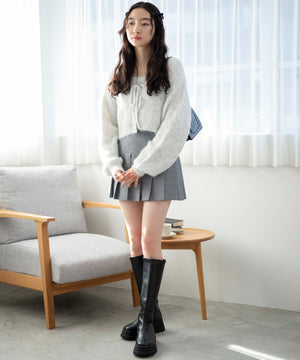 グレー系チェック　モデル:163cm M着用