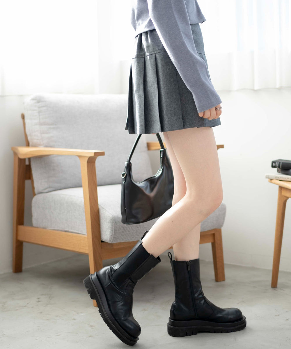杢グレー　モデル:163cm M着用