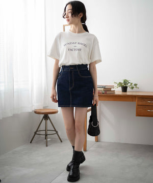 デニム濃色　モデル:163cm M着用