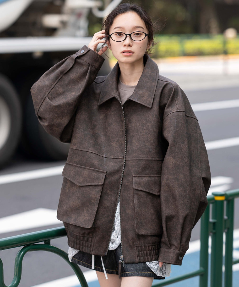 ブラウン モデル：161cm L着用