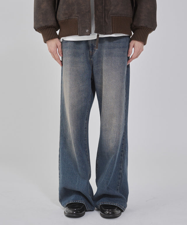 デニム中濃加工 モデル：178cm L着用