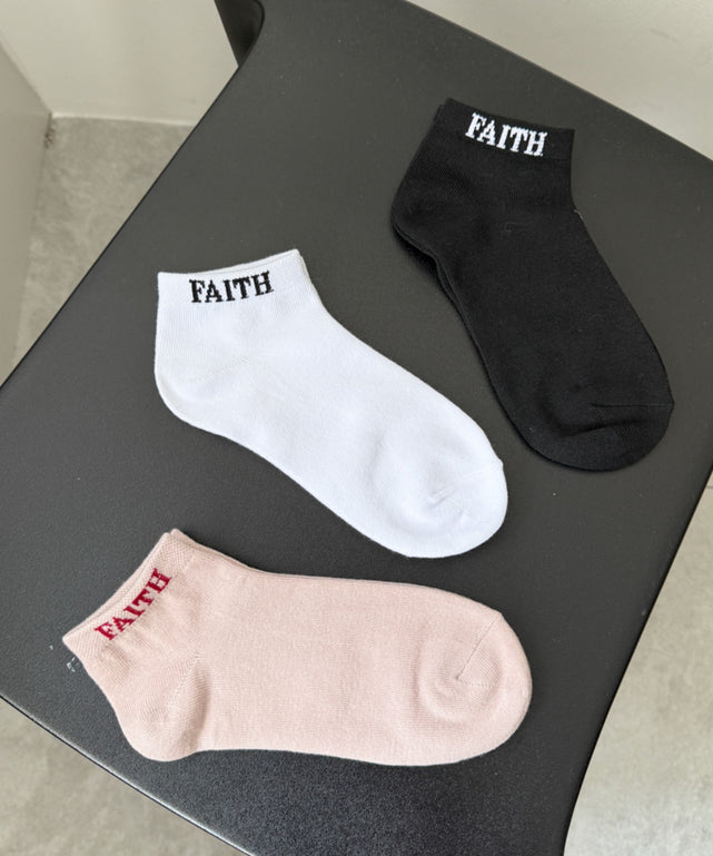 FAITHロゴショートソックス(23-25cm)