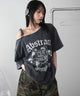 ２WAYグラフィックワンショルBIGT/柄1 モデル：159cm F着用