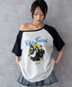 ２WAYグラフィックワンショルBIGT/柄10 モデル：159cm F着用