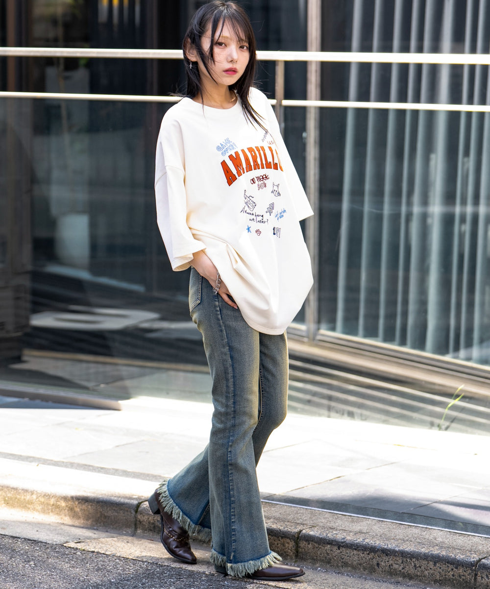 ホワイト モデル：159cm L着用
