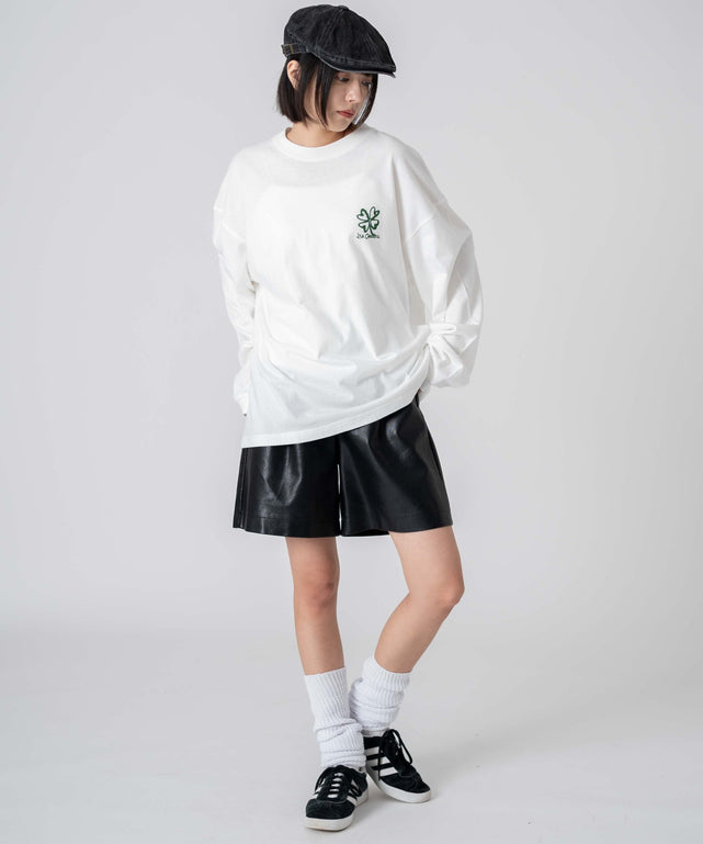 柄8 ホワイト　モデル：168㎝　L着用