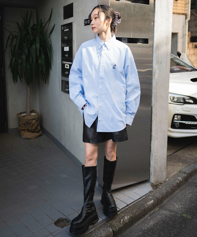 ブルーストライプ モデル：161cm L着用