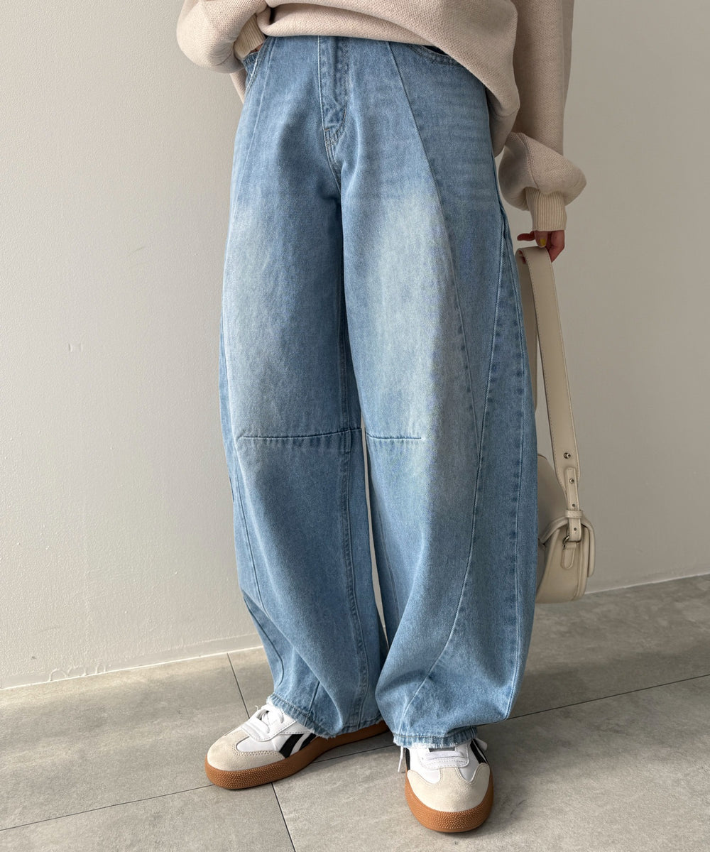 デニム淡 モデル：155cm M着用