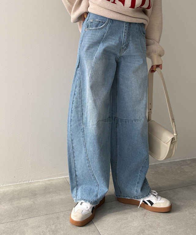 デニム淡 モデル：155cm M着用