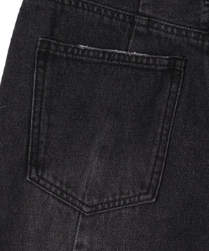 カーブラインバレルレッグデニムパンツ
