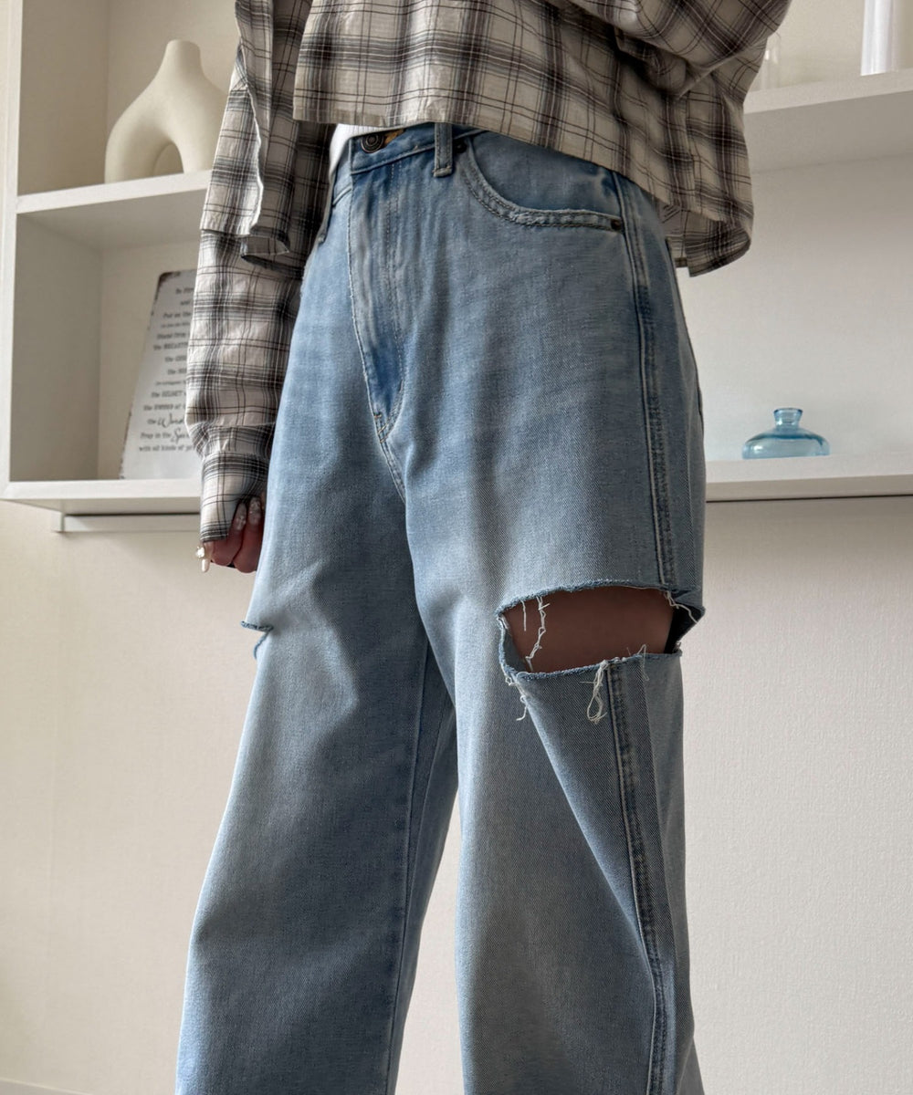 デニム淡 モデル：160cm M着用