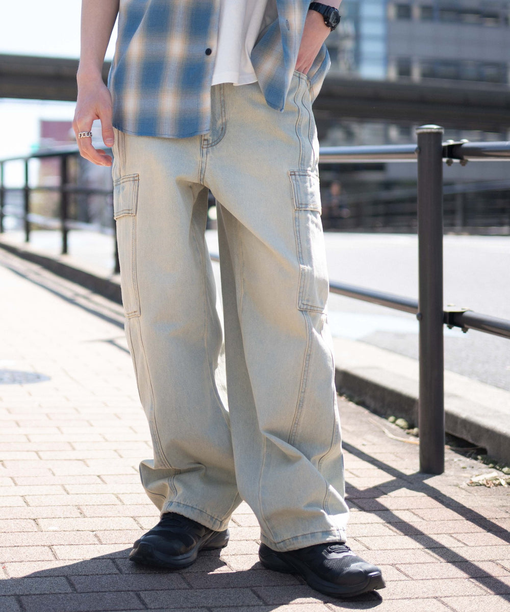 デニム淡　モデル:180cm L着用