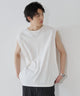 コットンクルーネックT（NS）/ホワイト モデル：181cm L着用