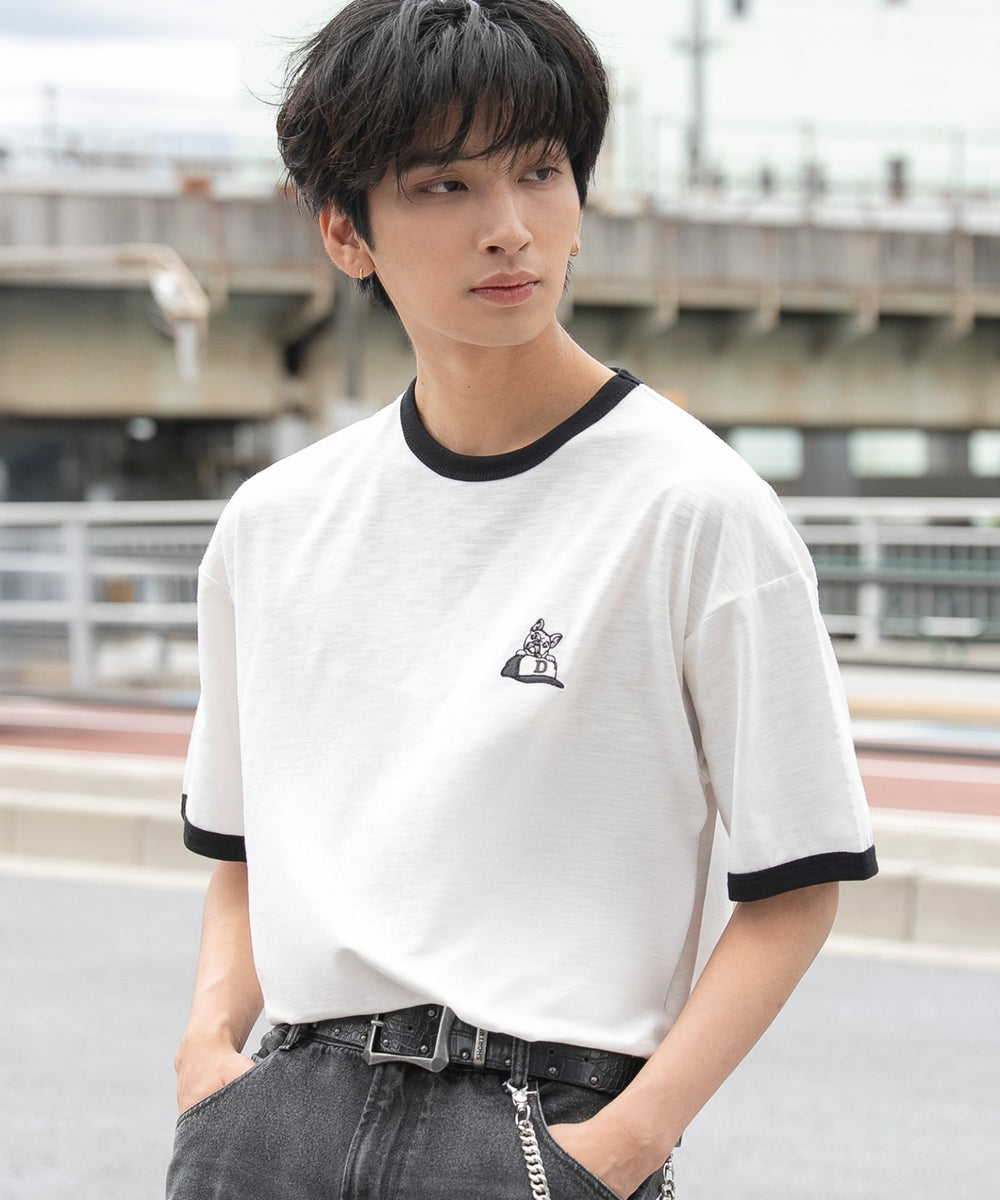 ワンポイント刺繍リンガーT（SS）