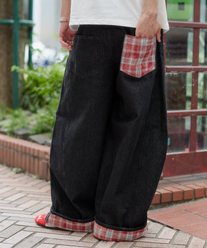パッチワークカーブパンツ