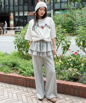 接触冷感モチーフ刺繍グラフィックT（SS）