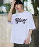 接触冷感グラフィックBIG　T（SS）/ホワイト モデル：175cm L着用