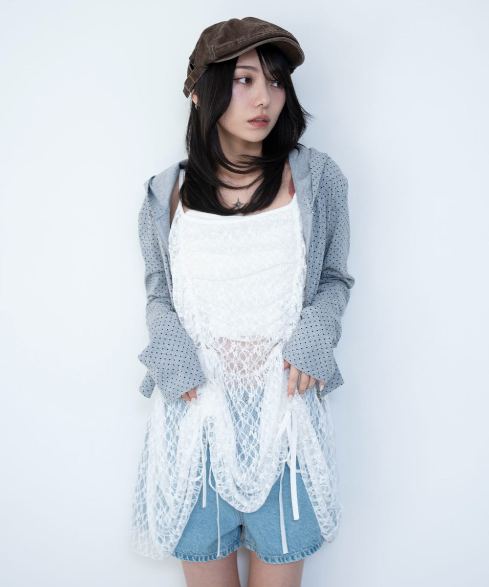 ブラックチェック１　モデル：159cm F着用
