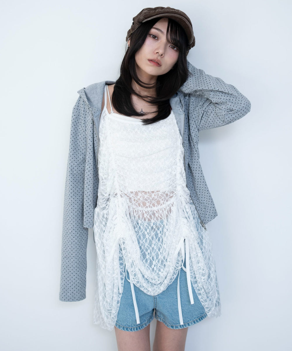 ブラックチェック１　モデル：159cm F着用
