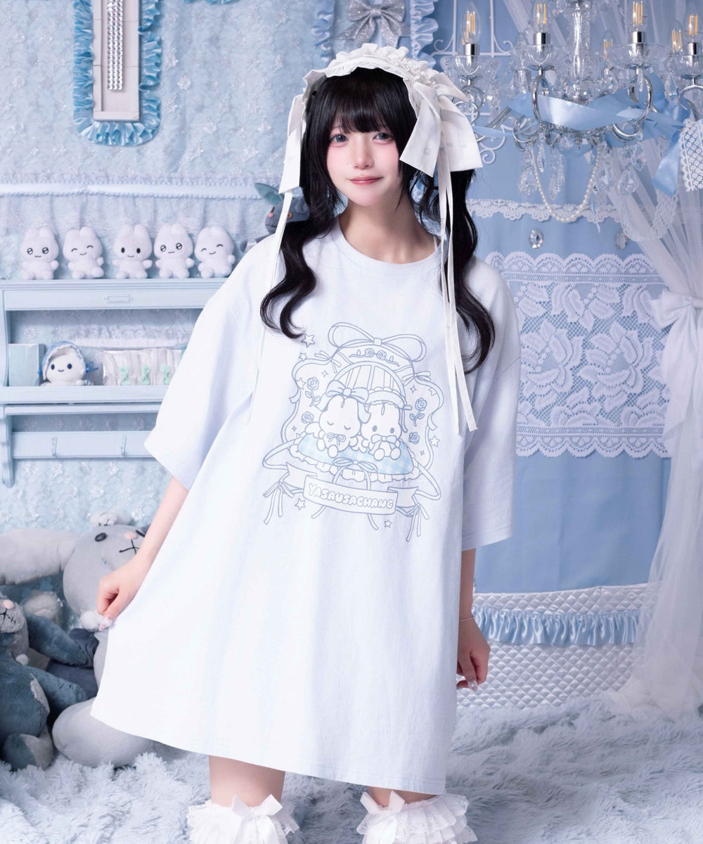やさうさちゃんおやすみTシャツ