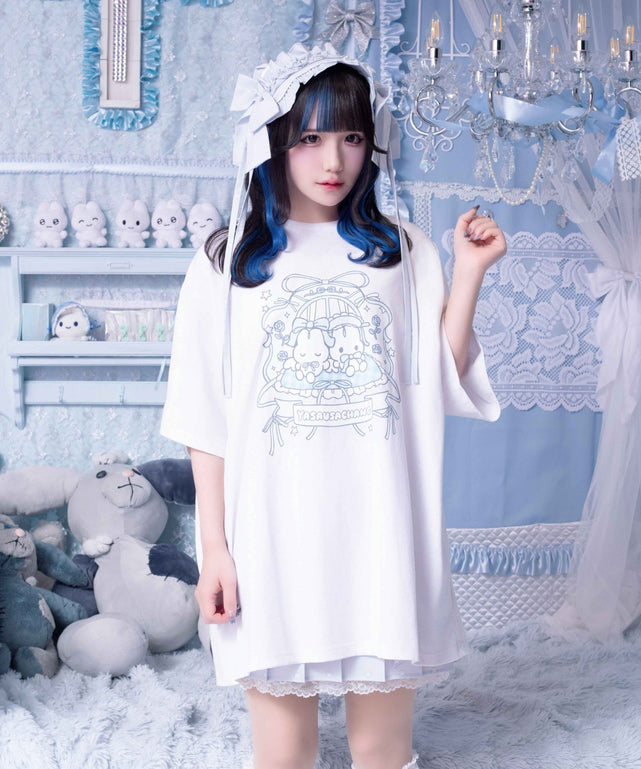 やさうさちゃんおやすみTシャツ