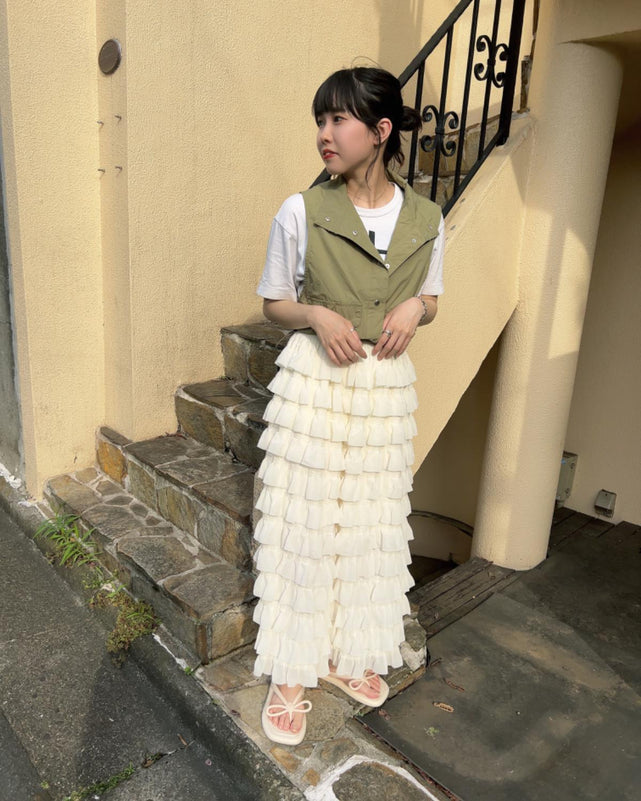 クロップドミリタリーベスト