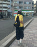 ワンポイントワイドデニムハーフパンツ