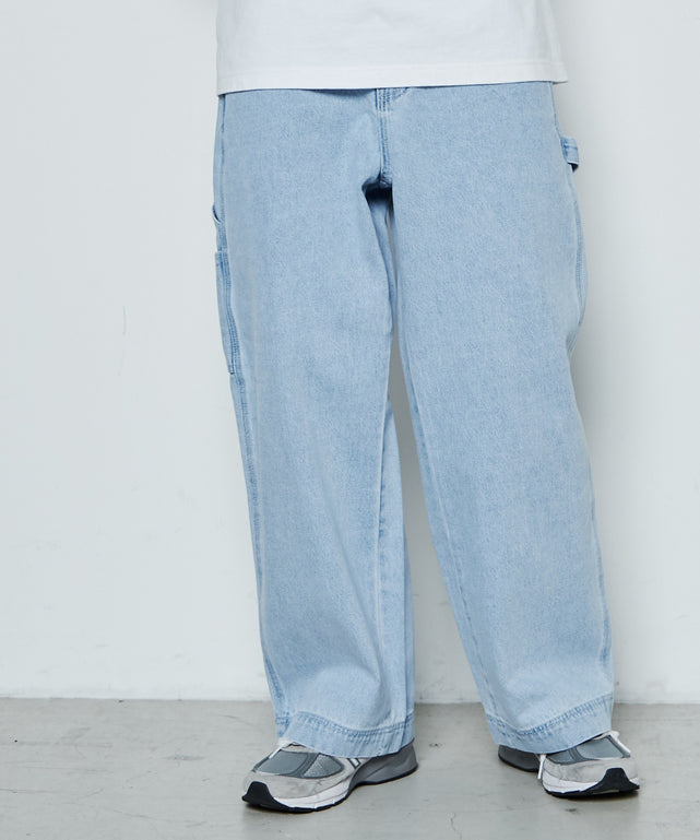 ルーズペインターパンツ/デニム淡色 モデル：181cm L着用