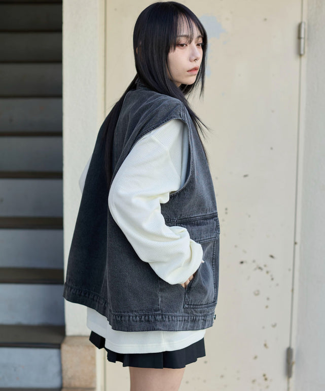 デニムブラックソノタ　モデル:159cm L着用