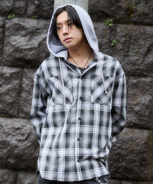 ブラックチェック1 モデル：175cm L着用
