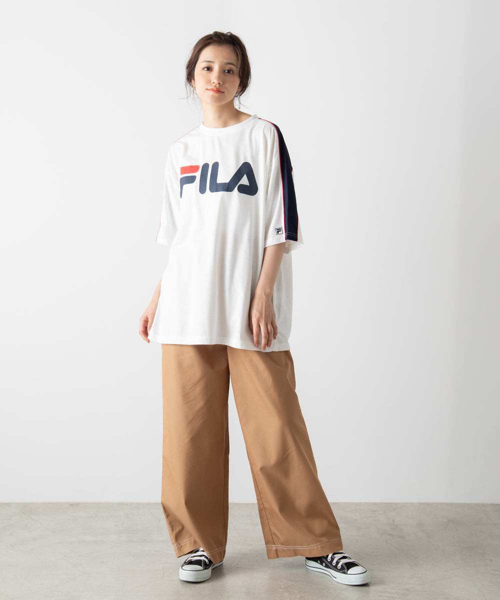 別注FILAパイピング切替Tシャツ(S)