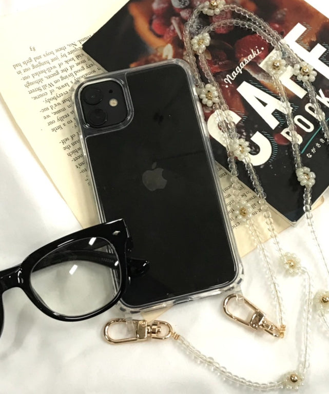 ストラップホール付きクリアiphoneケース/柄1(iphone11)