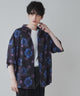 アムンゼン総柄BIGシャツ/柄8 モデル：180cm L着用