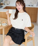USPOLOワンポイントTシャツ/オフホワイト モデル：165cm F着用
