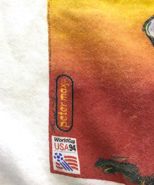 90'S　ピーターマックス プリントスウェット WORLD CUP '94