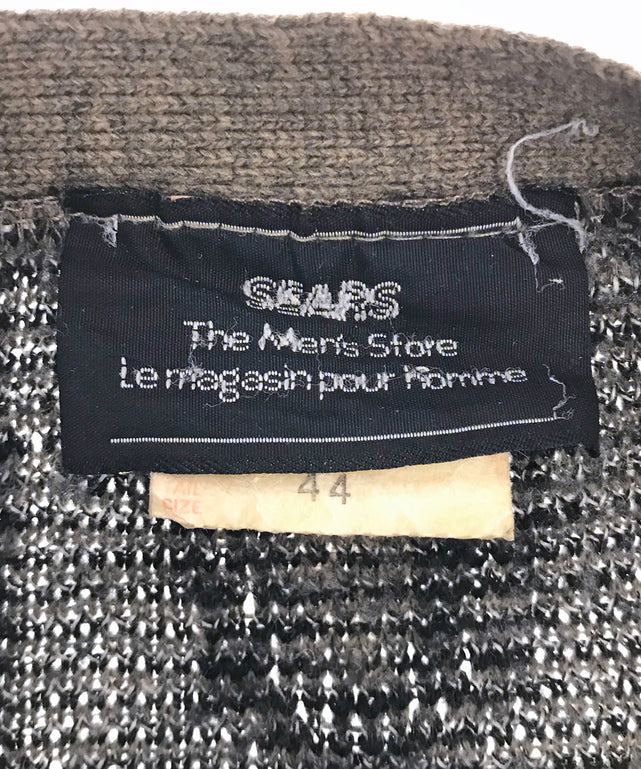 SEARS カーディガン 総柄ニット