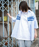 ブルー系ストライプ モデル：166cm L着用