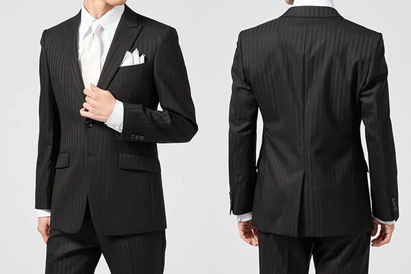 シャドーストライプがオシャレなフォーマルスーツコーデ