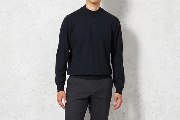 ネイビーのニットを使ったシンプルなメンズコーデ