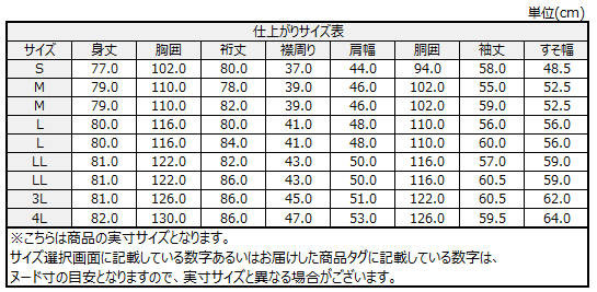 サイズチャート