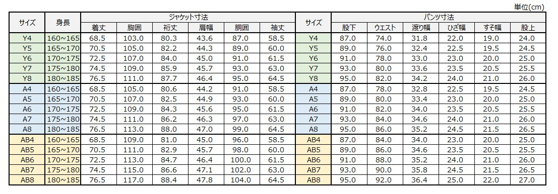 サイズチャート