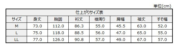 サイズチャート