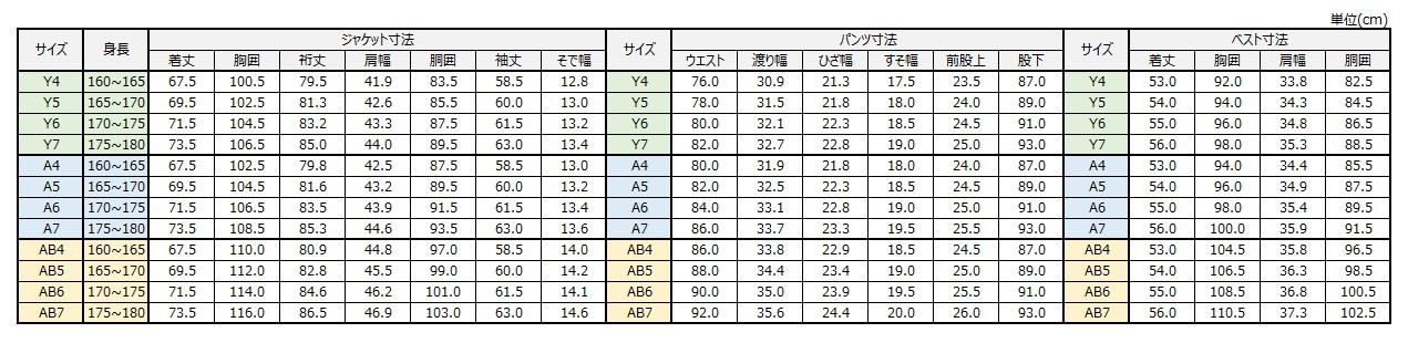 サイズチャート