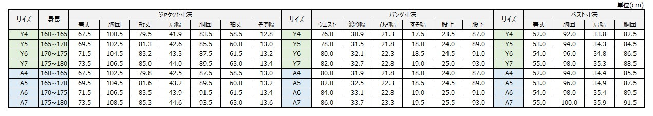 サイズチャート