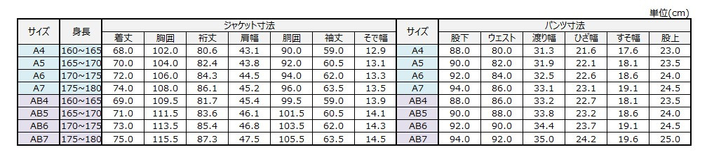 サイズチャート