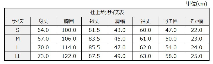 サイズチャート