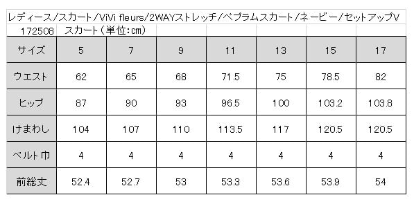 サイズチャート