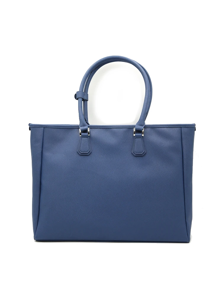 【KATHARINEEHAMNETT-キャサリン・イー・ハムネット-】トートバックサフィアーノ調PC収納可無地通年