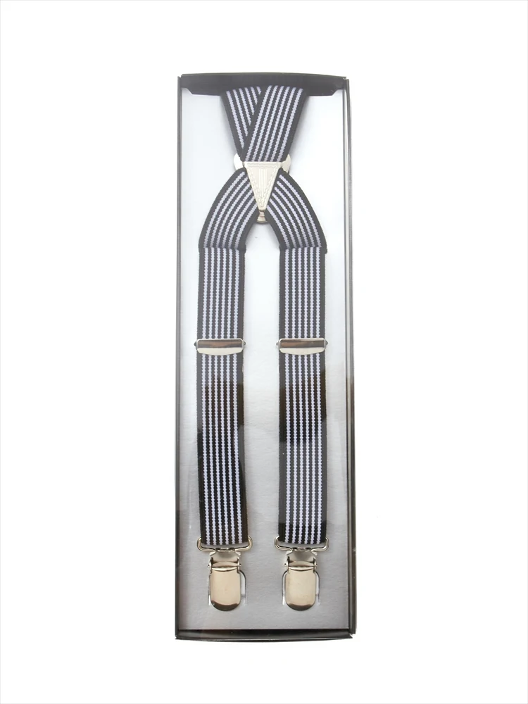 【礼装用】サスペンダー21mmストライプ柄通年