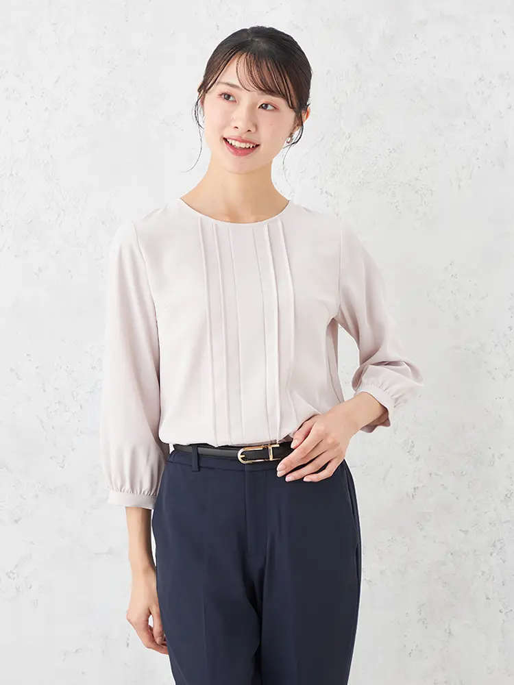 【SOFFICE】ピンタックブラウスニットカットソー通年【レディース】